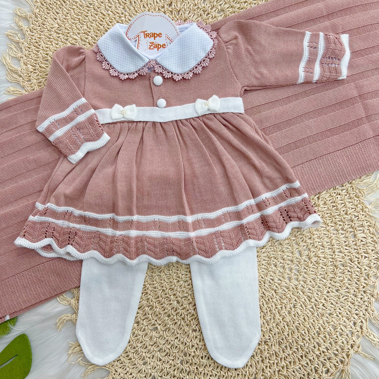 Saída de Maternidade Carla - Rose e Branco